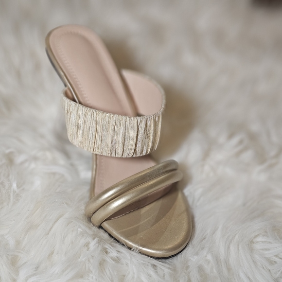 Women's Gold Mules - Picture 4 of 4